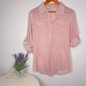 Magazine striped tunic blouse size L